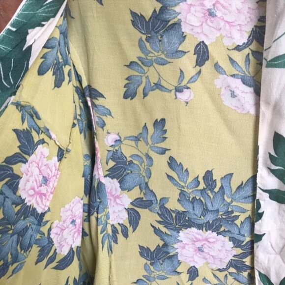 Anthropologie ELMA Floral Kimono Open Boho Lightweight Cardigan Top Jacket Beach - Picture 14 of 14
